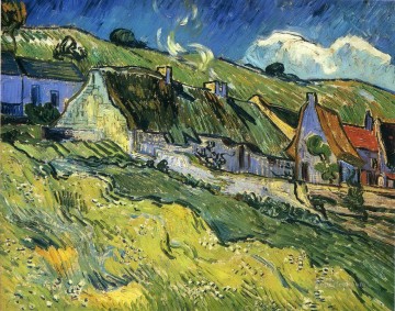  Cottage Oil Painting - A Group of Cottages Vincent van Gogh